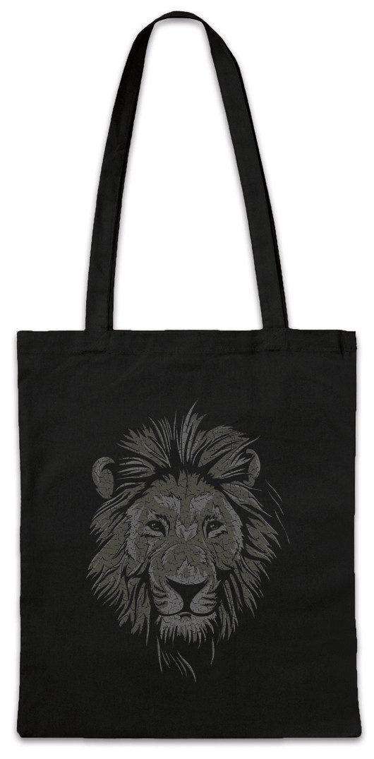 Beuteltasche Lion Face Stofftasche Vegan Vegetarier Veganer Tierschutz Löwe Logo