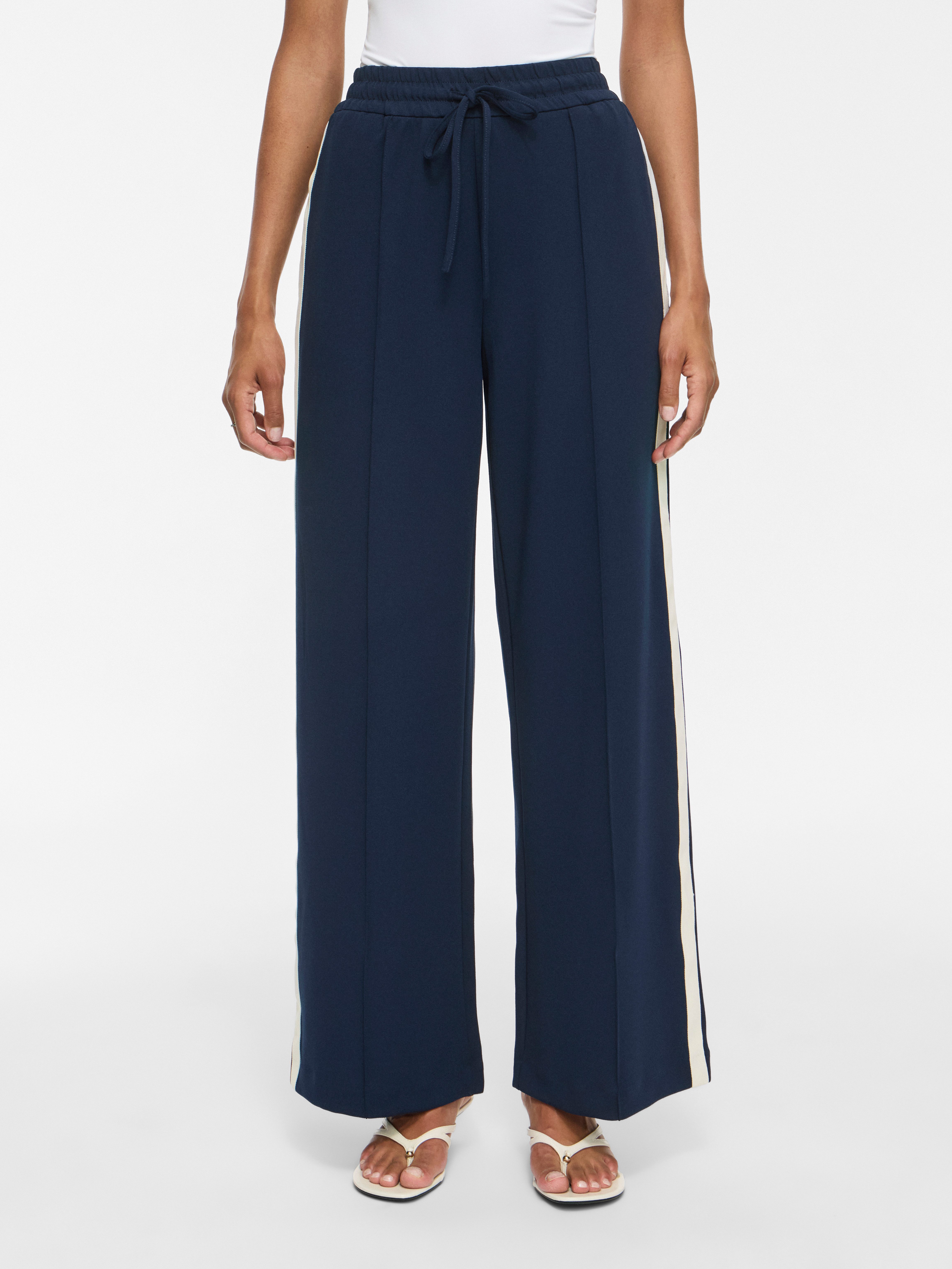 Vila Sweathose VICLUA HW WIDE TRACK PANTS - NOOS Materialmix, weit geschnitten