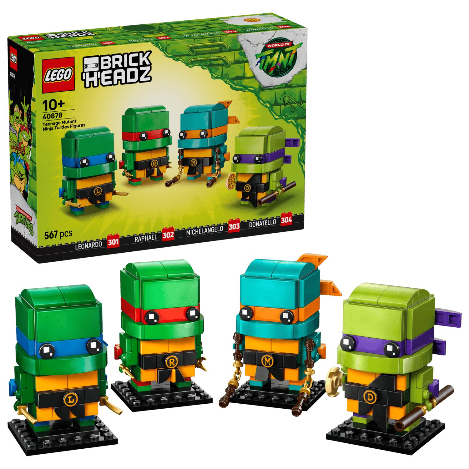 LEGO® BrickHeadz 40878 Teenage Mutant Ninja Turtles Figuren Spielbausteine, (Set, 567 St., Set) – Bild 2 von 3