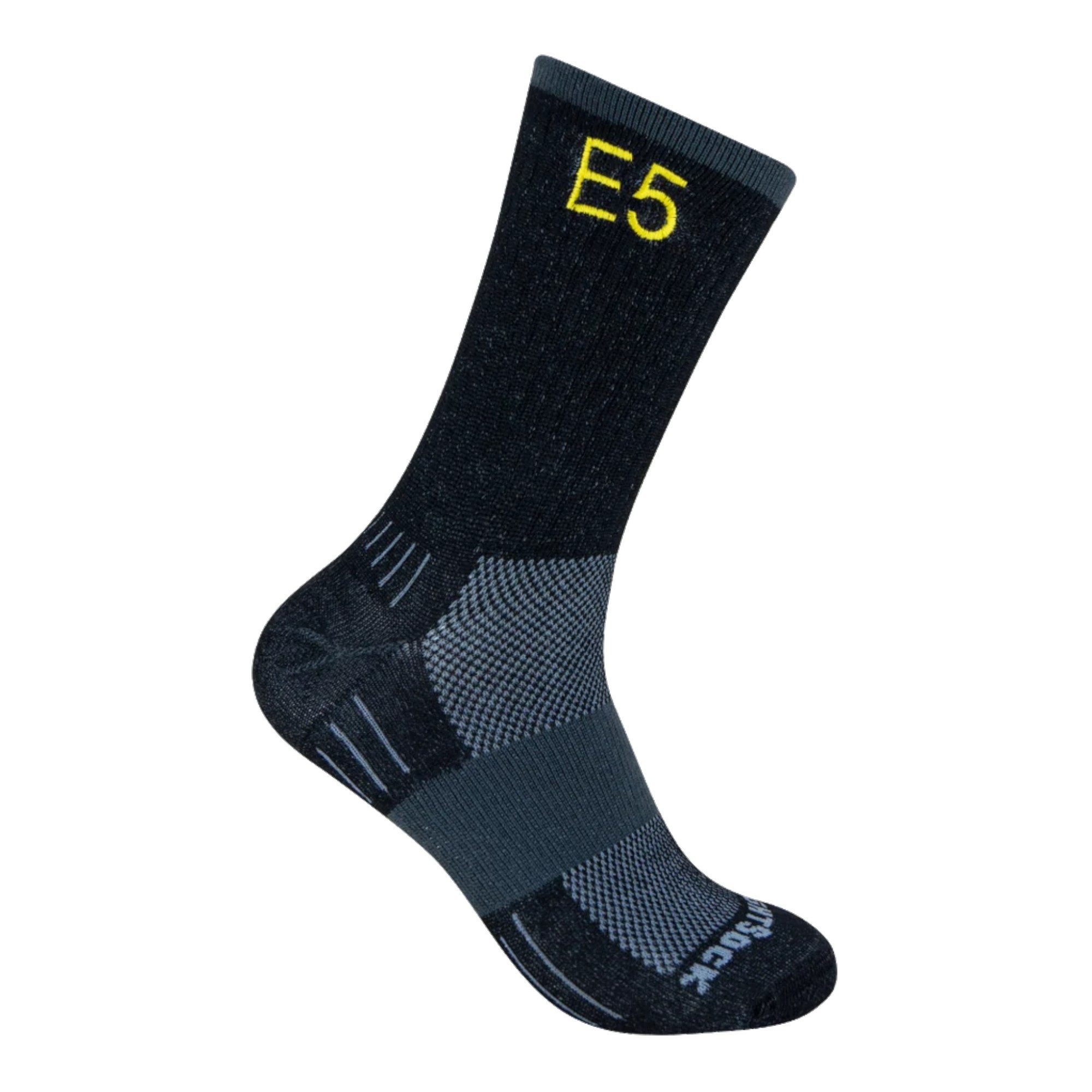 Wrightsock Wandersocken Crew Escape E5 (extra Frottee-Polsterung, mitteldick) dunkelgrau
