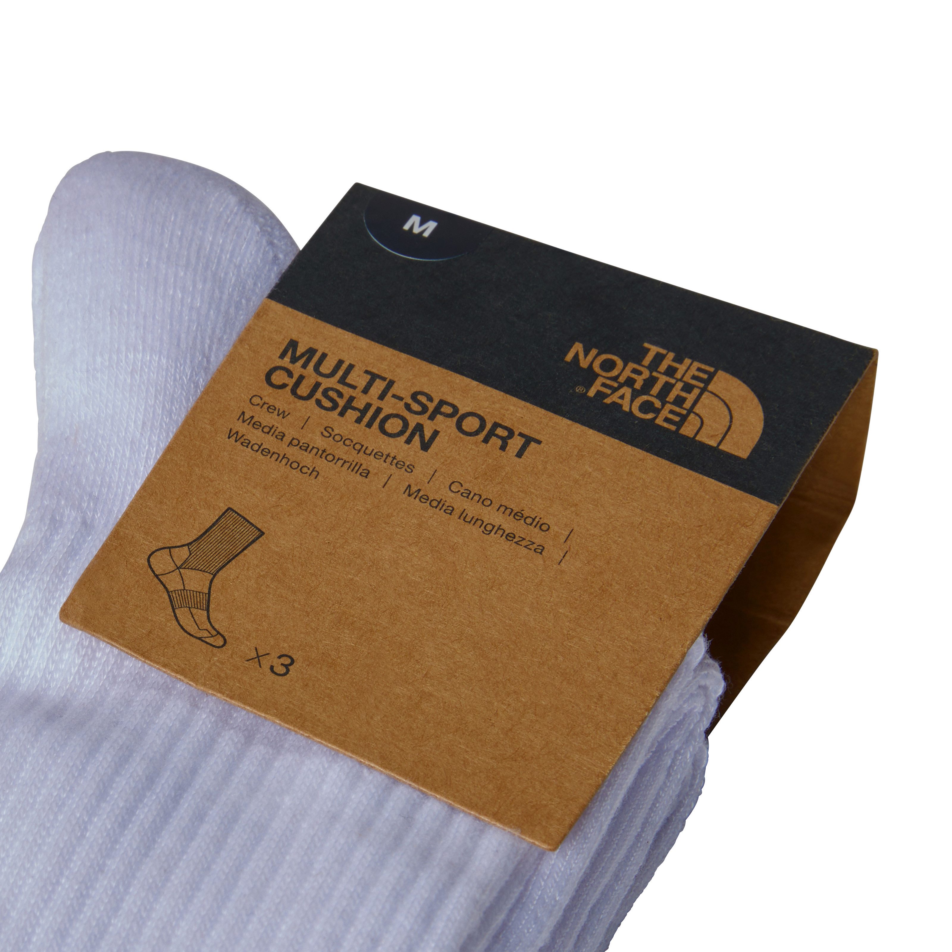 The North Face Sportsocken MULTI SPORT CUSH CREW SOCK 3P (3-Paar) mit gezielten Belüftungszonen, elastischer Materialmix