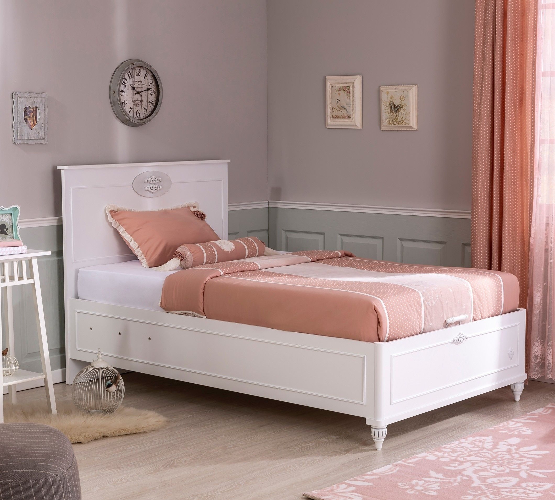 Möbel-Zeit Bett ROMANTICA Stauraumbett, 120x200 cm