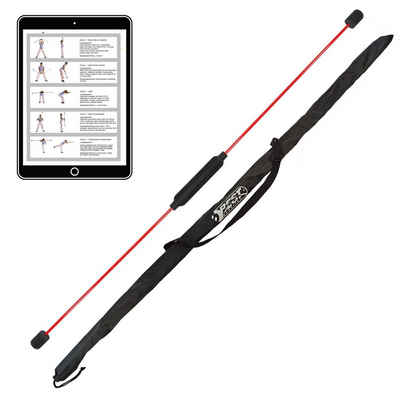 Best Sporting Swingstick Swingstick in rot mit Tasche (1-St), Gymnastikstab mit Anleitung für 16 Übungen