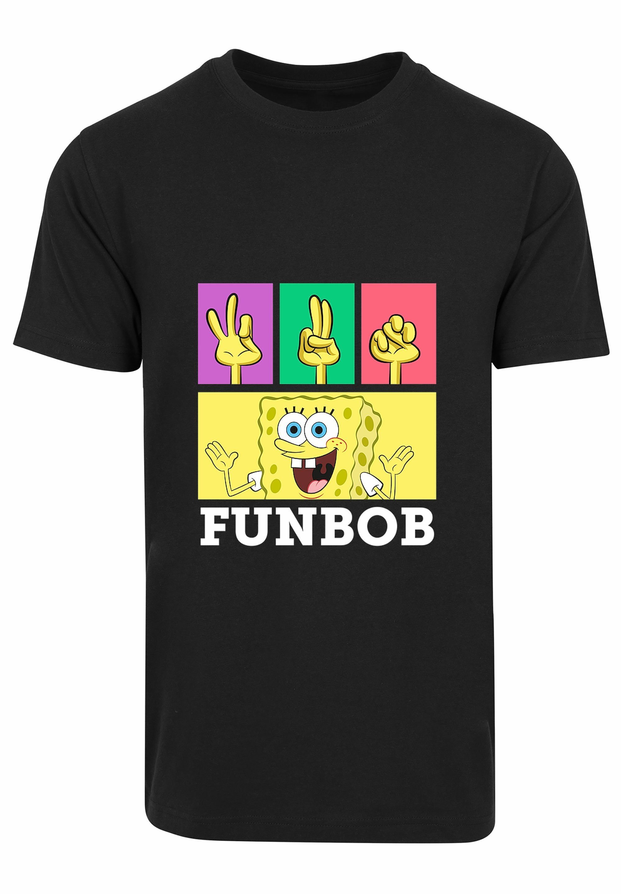 FUNBOB T-Shirt Spongebob F4NT4STIC Schwammkopf Herren,Premium Merch,Regular-Fit,Basic,Bedruckt