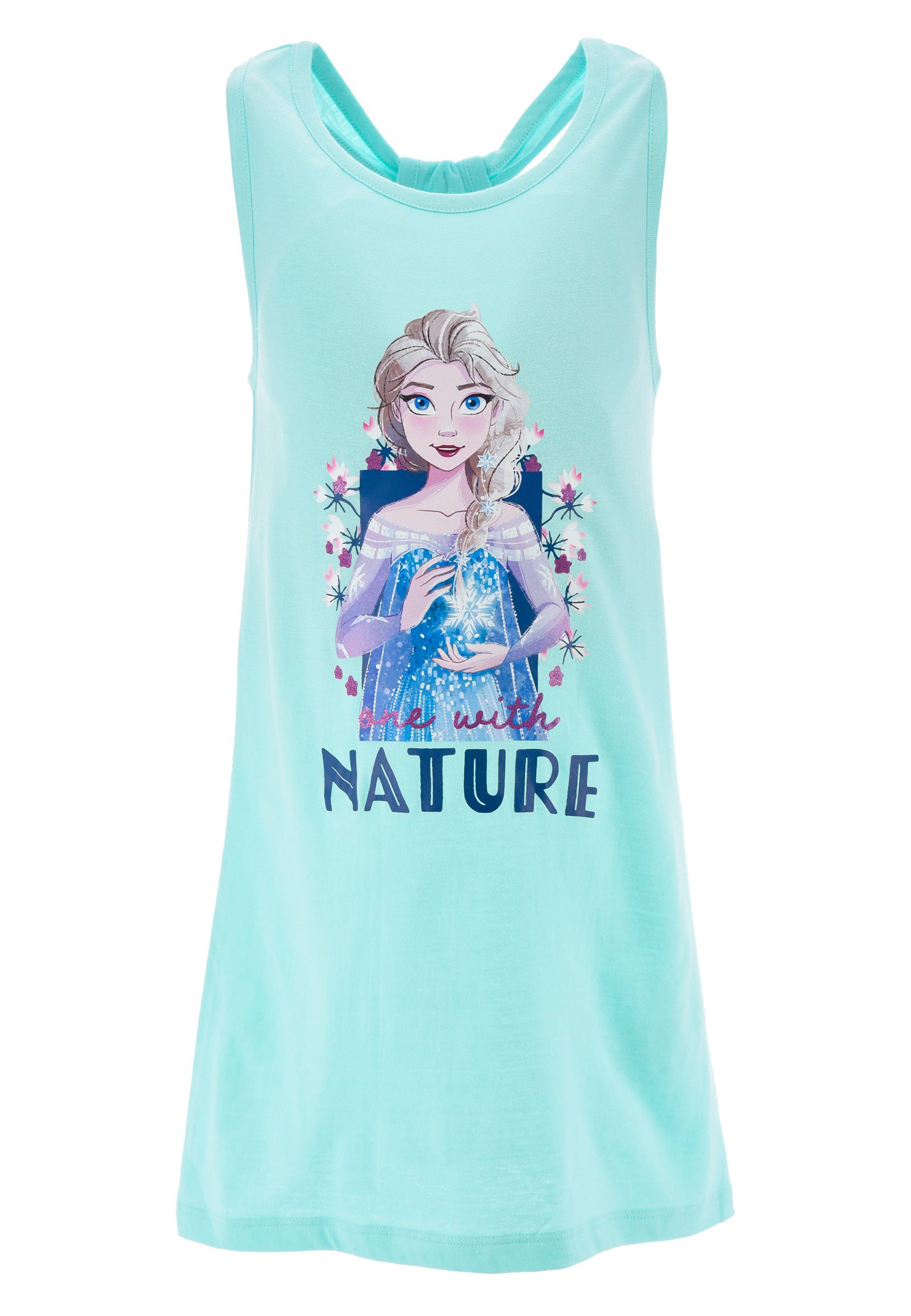 Disney Frozen Sommerkleid Elsa Kleid Dress Träger-Kleid Sommer