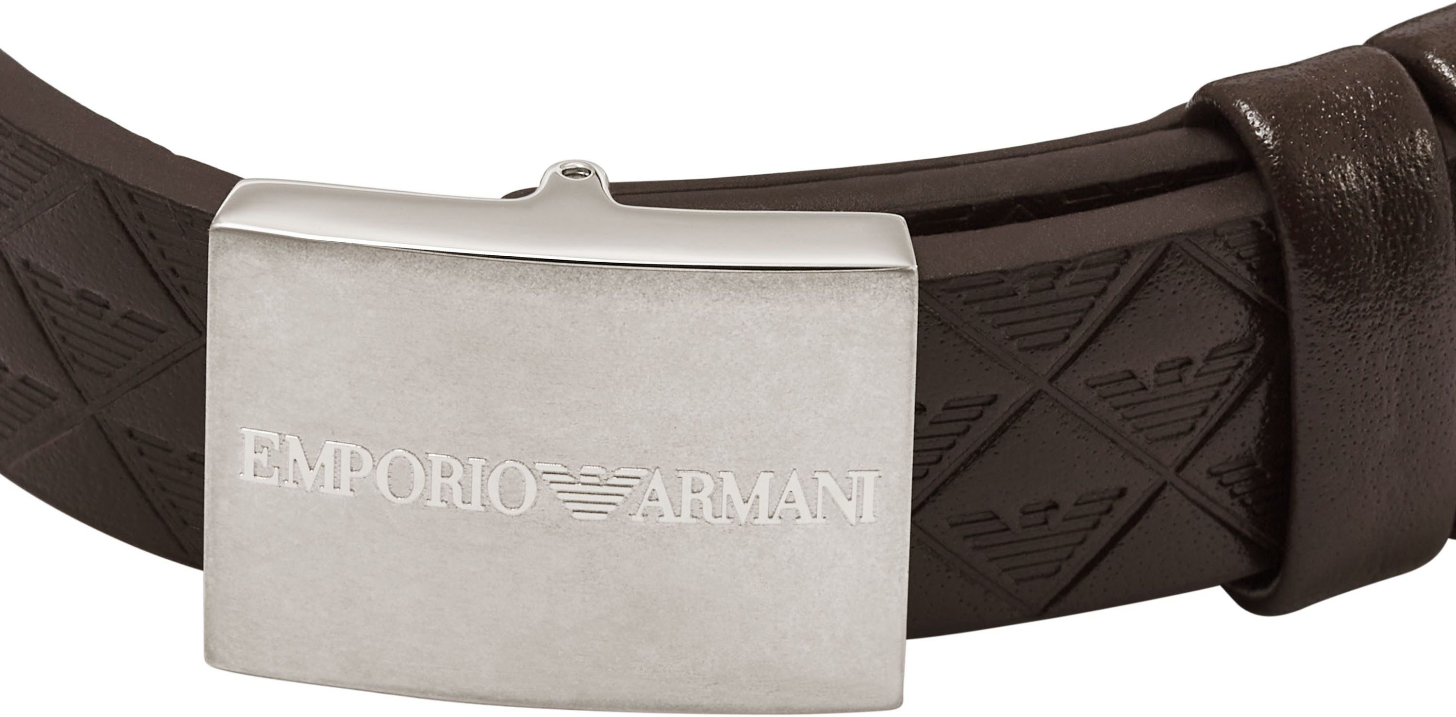 Emporio Armani Lederarmband Schmuck Geschenk Edelstahl Leder Armschmuck Arm günstig online kaufen