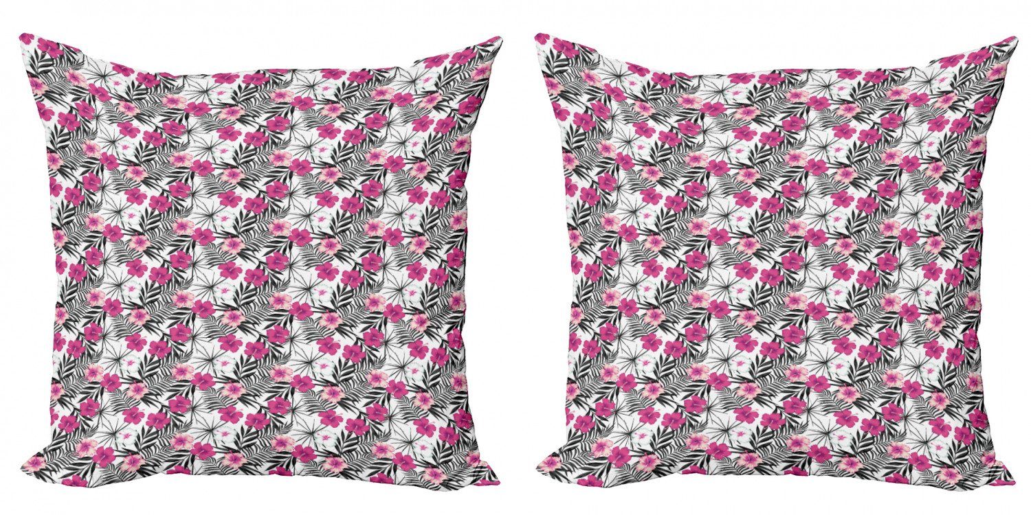 Kissenbezüge Modern Accent Doppelseitiger Digitaldruck, Abakuhaus (2 Stück), Tropisch Blatt-Hintergrund Floral