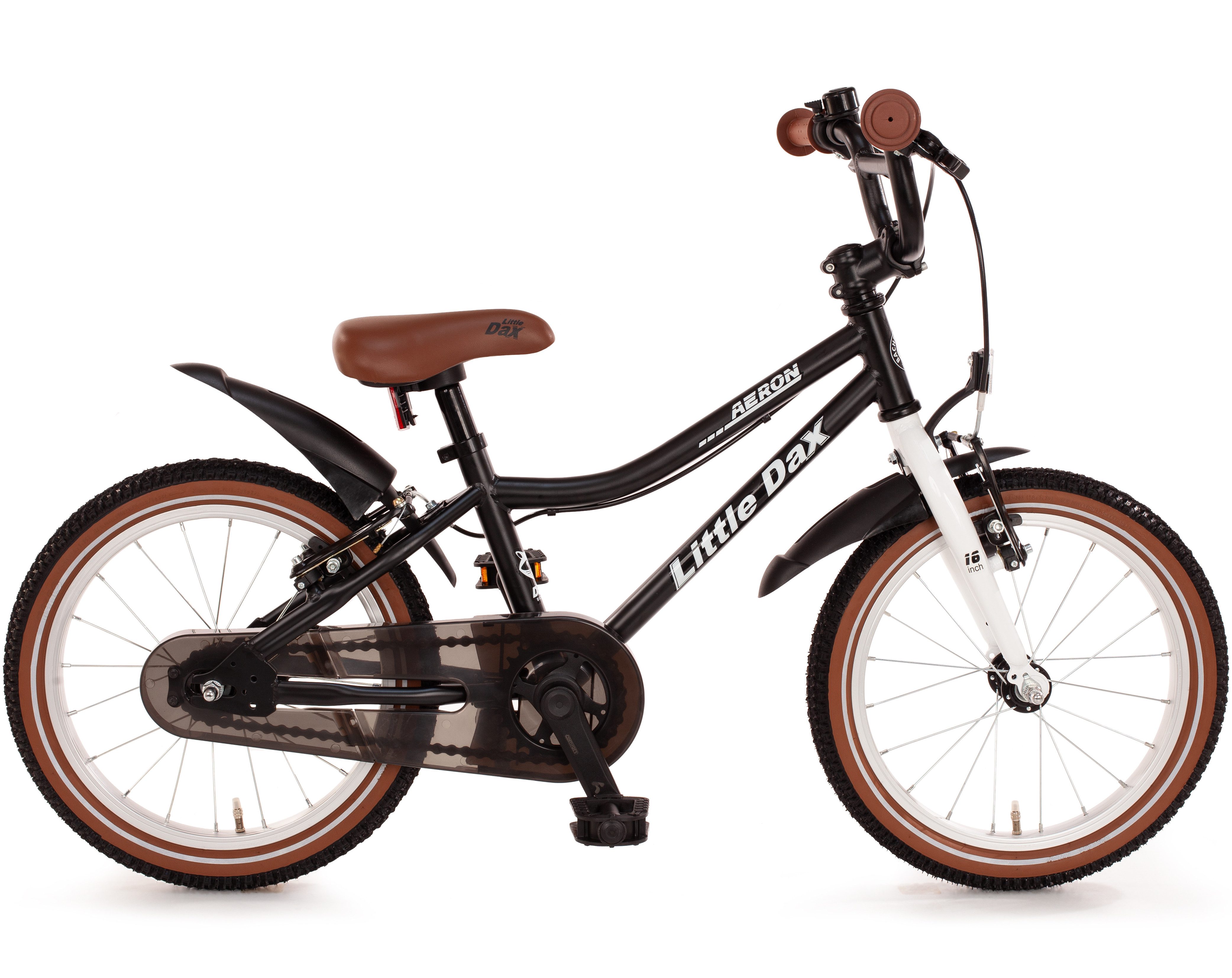 Bachtenkirch Kinderfahrrad 16 Zoll Schwarz Fahrrad für Kinder Junge Mädchen, Schrittlänge: ab 46 cm, Sattelhöhe: 49–56 cm, Gewicht: 7,5 kg