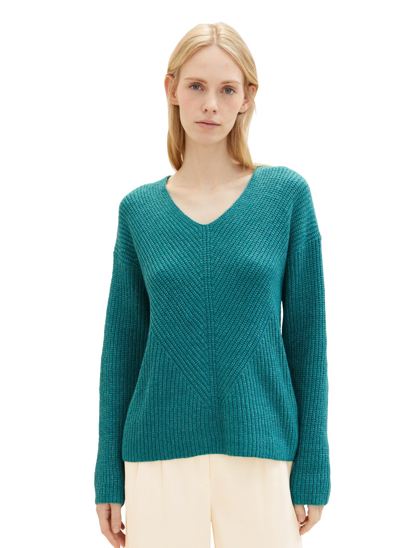 Strickpullover Strickpullover Ripp Knit V-Neck