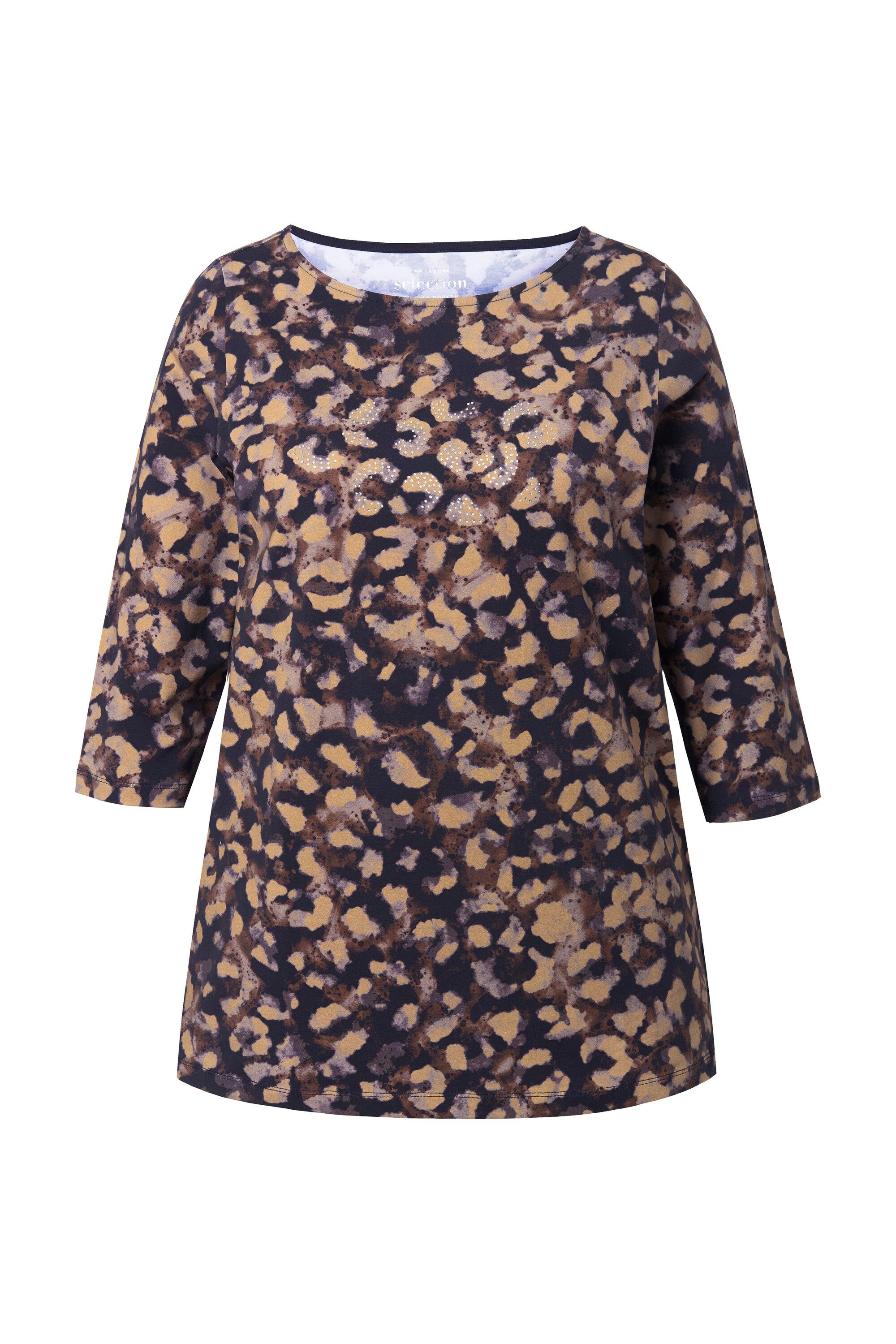 Ulla Popken T-Shirt Shirt Ziersteine A-Linie günstig online kaufen