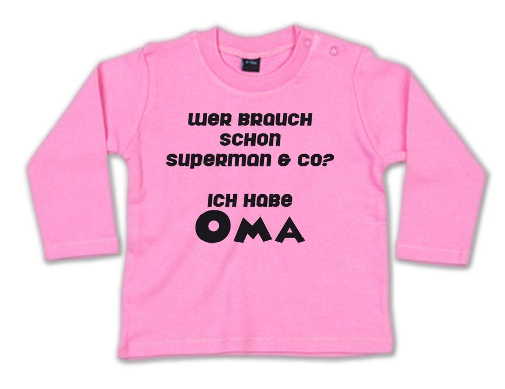 Ggraphics Longsleeve Wer braucht schon Superman & co? Ich habe Oma