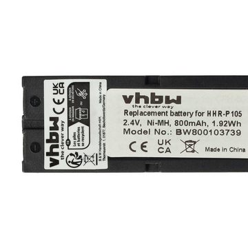 vhbw kompatibel mit Panasonic KX-TG5767, KXTG5771, KX-TG5771, KXTG5771S, Akku NiMH 800 mAh (2,4 V)