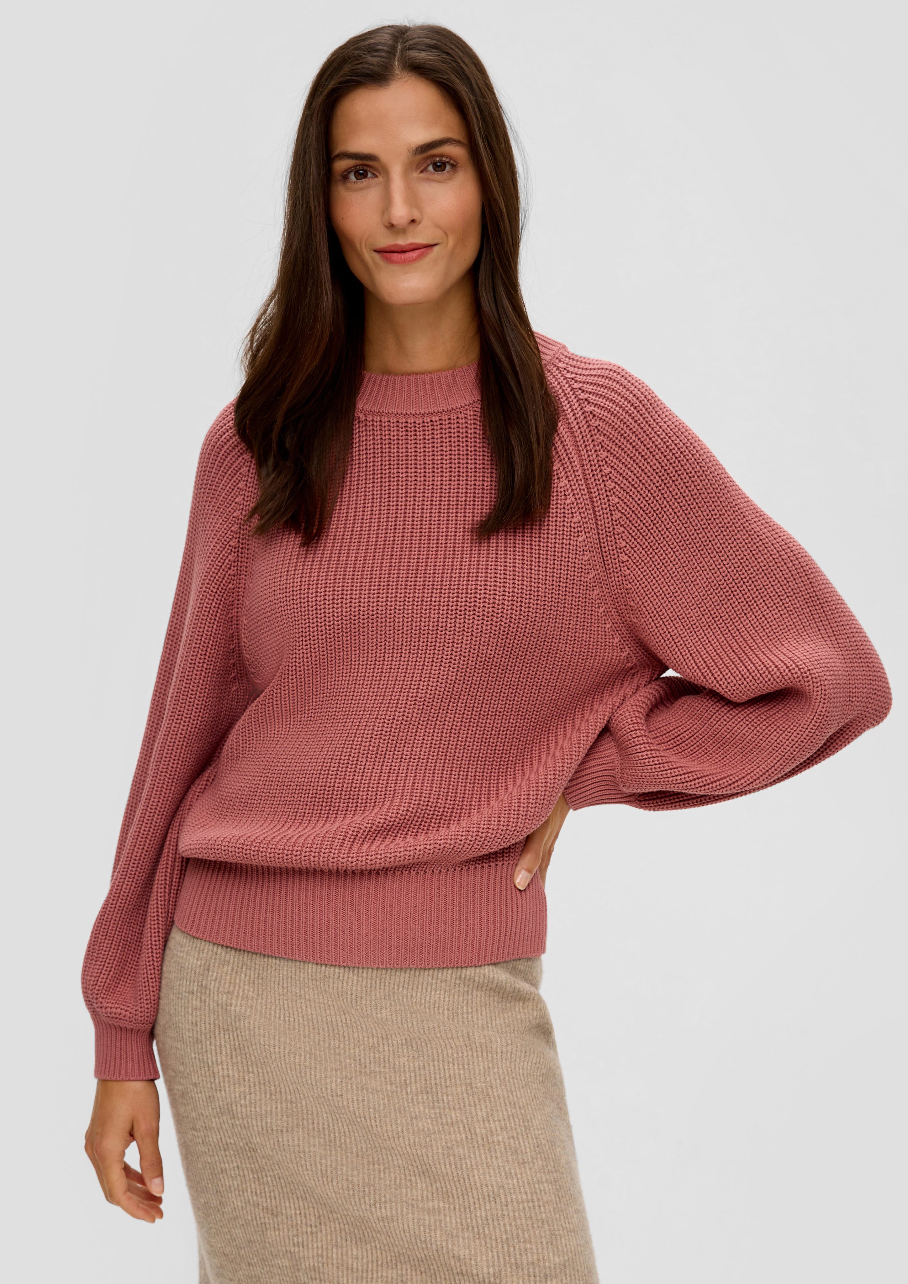 s.Oliver Strickpullover Pullover aus Baumwollmix
