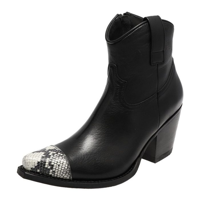 Sendra Boots 17329 Negro Blanco Damen Stiefelette Stiefelette