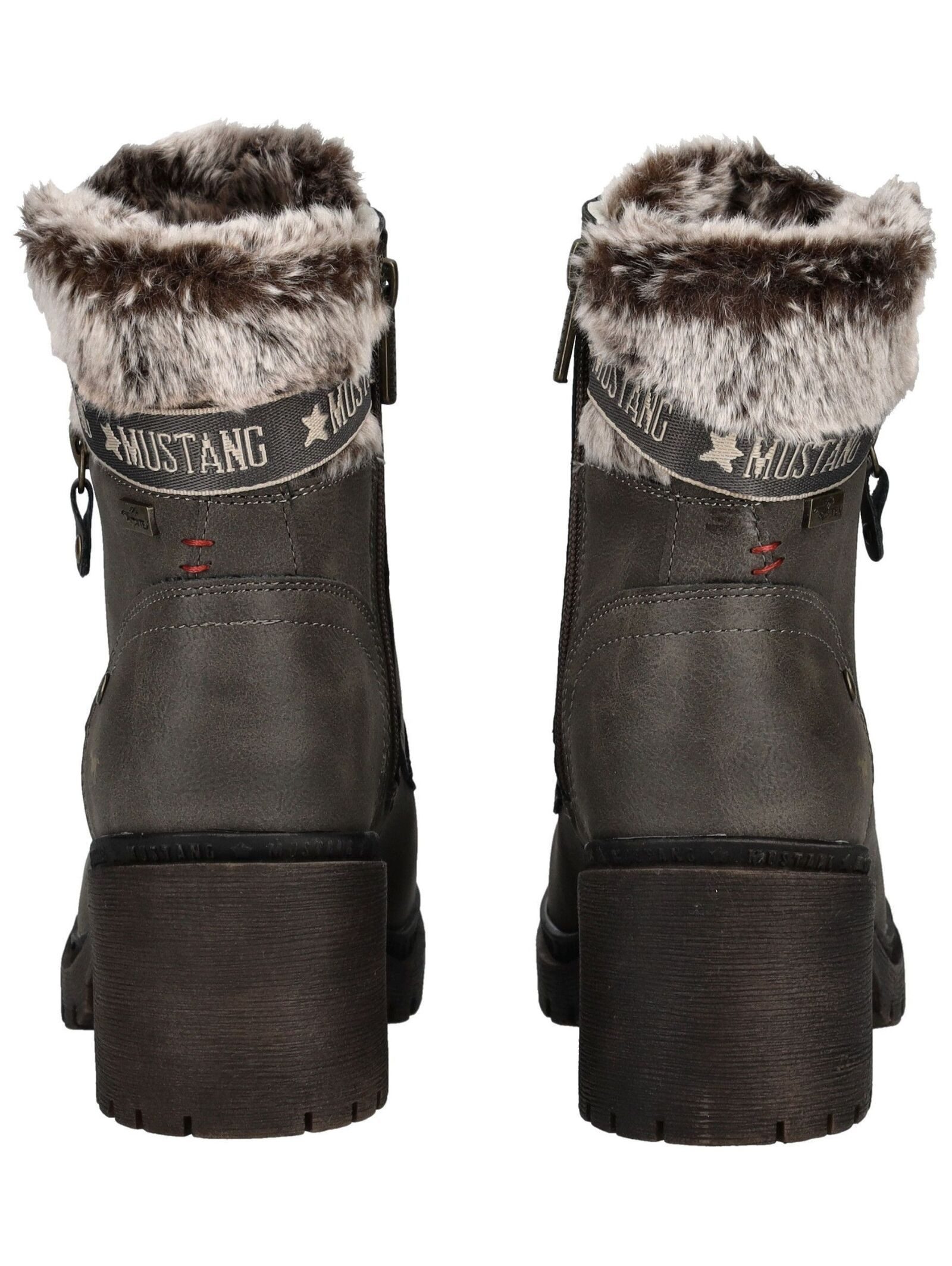 MUSTANG Stiefelette Lederimitat/Textil . High-Heel-Stiefelette