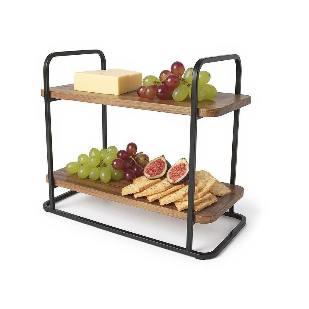 Cheffinger Dekotablett Serviertablett Servierregal Etagere Buffet Servierbrett Cheffinger