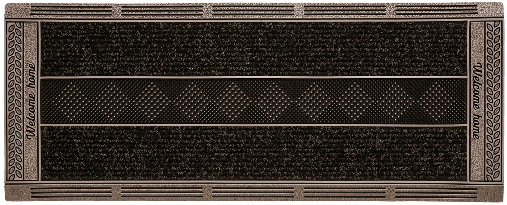 Home2Fashion Fußmatte ProfileClean, LAGERRÄUMUNG!, rechteckig, Höhe: 12 mm, Schmutzfangmatte, edle Aluminiumoptik, robust & strapazierfähig