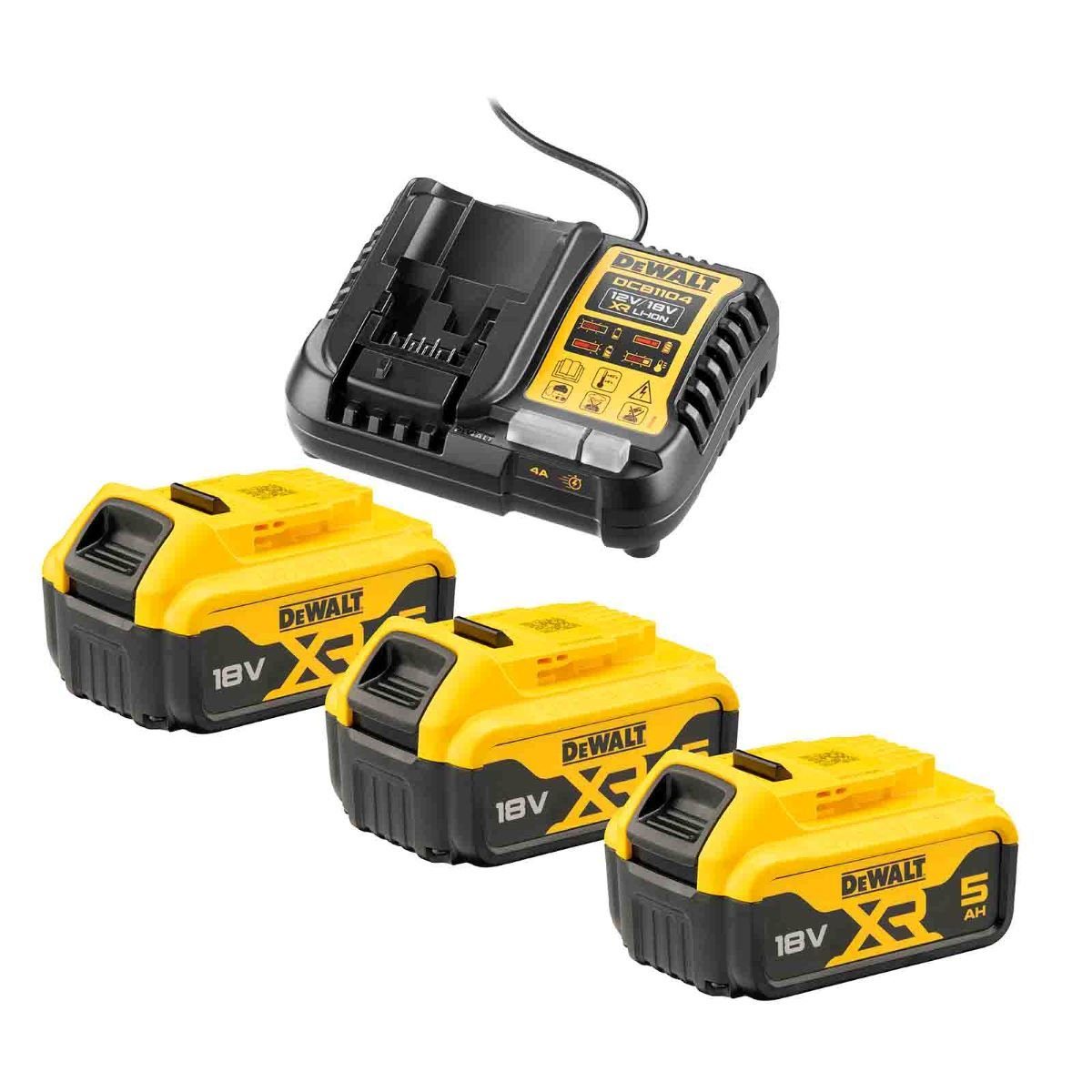 DeWalt DCB1104P3-QW 3x 18 Volt / 5 Ah Akku-Set (18 V)