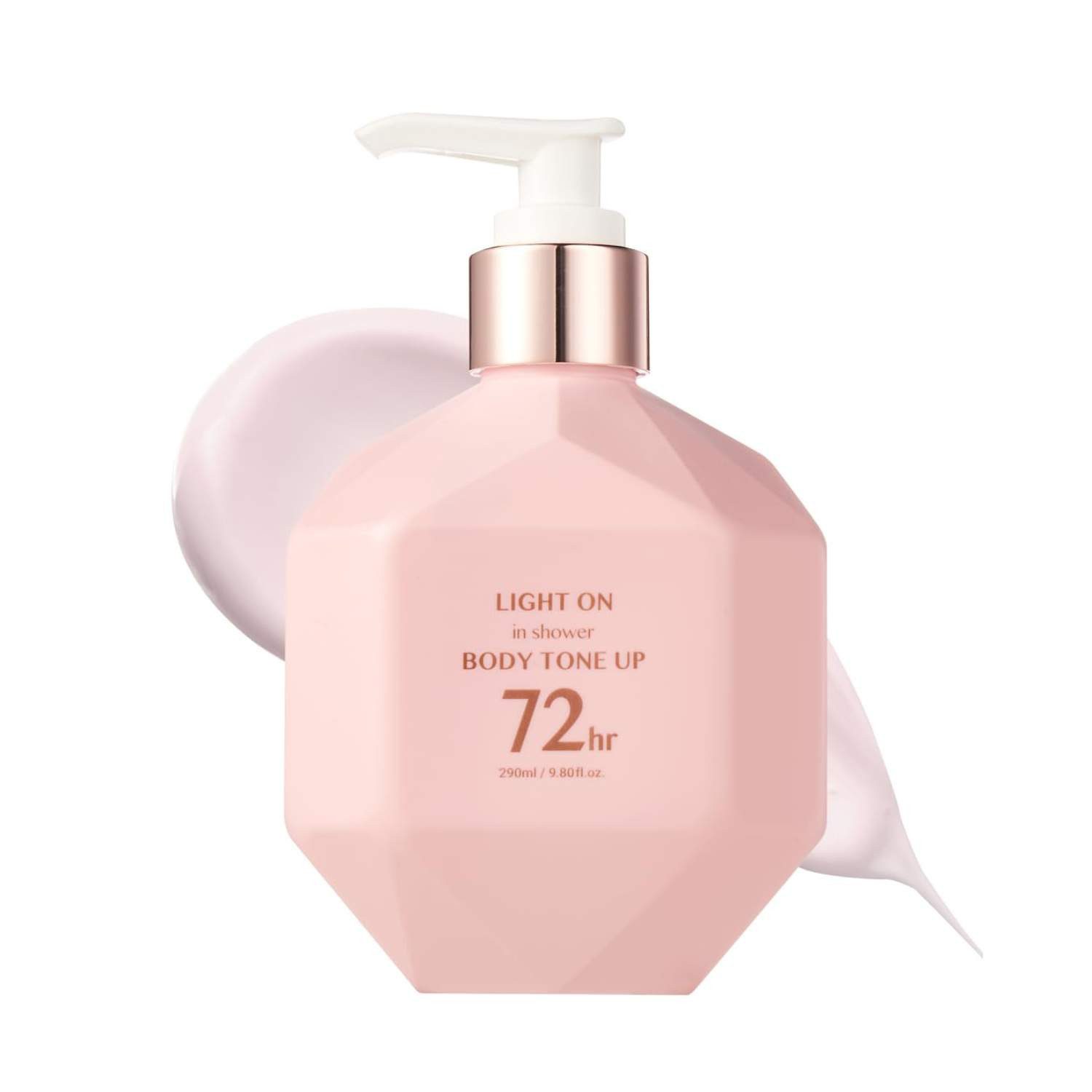 Beauty of Majesty Bodylotion Light On In Shower Body Tone Up Lotion 290ml – Aufhellende Körperpflege mit 72h Effekt, In-Shower Bodylotion mit Niacinamide, Milchprotein, Pfirsich & Provence Rose, Korean Skincare