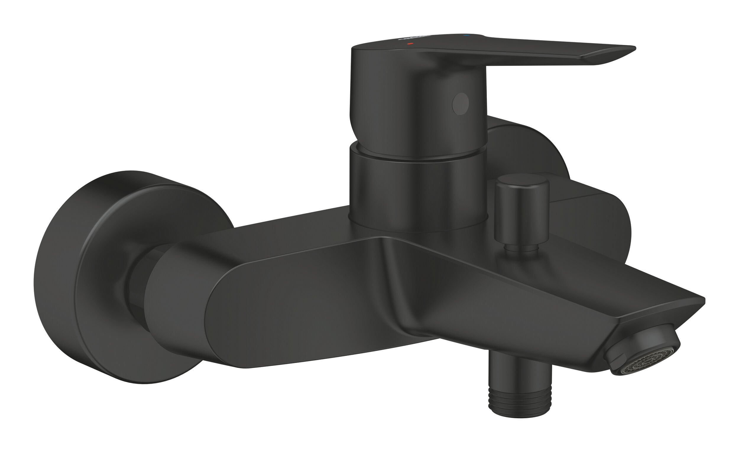 Grohe Badarmatur Start Einhand-Wannenbatterie neues Design Wandmontage - Mattschwarz