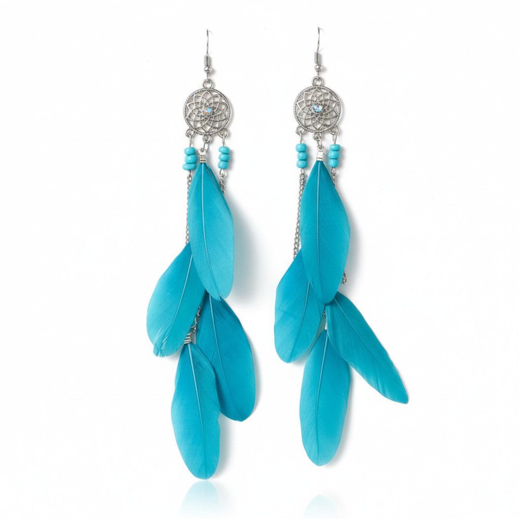 The Beauty House Ohrring-Set Vintage Boho Ethno Ohrringe Damen – Edelstein Ohrhänger Schmuck