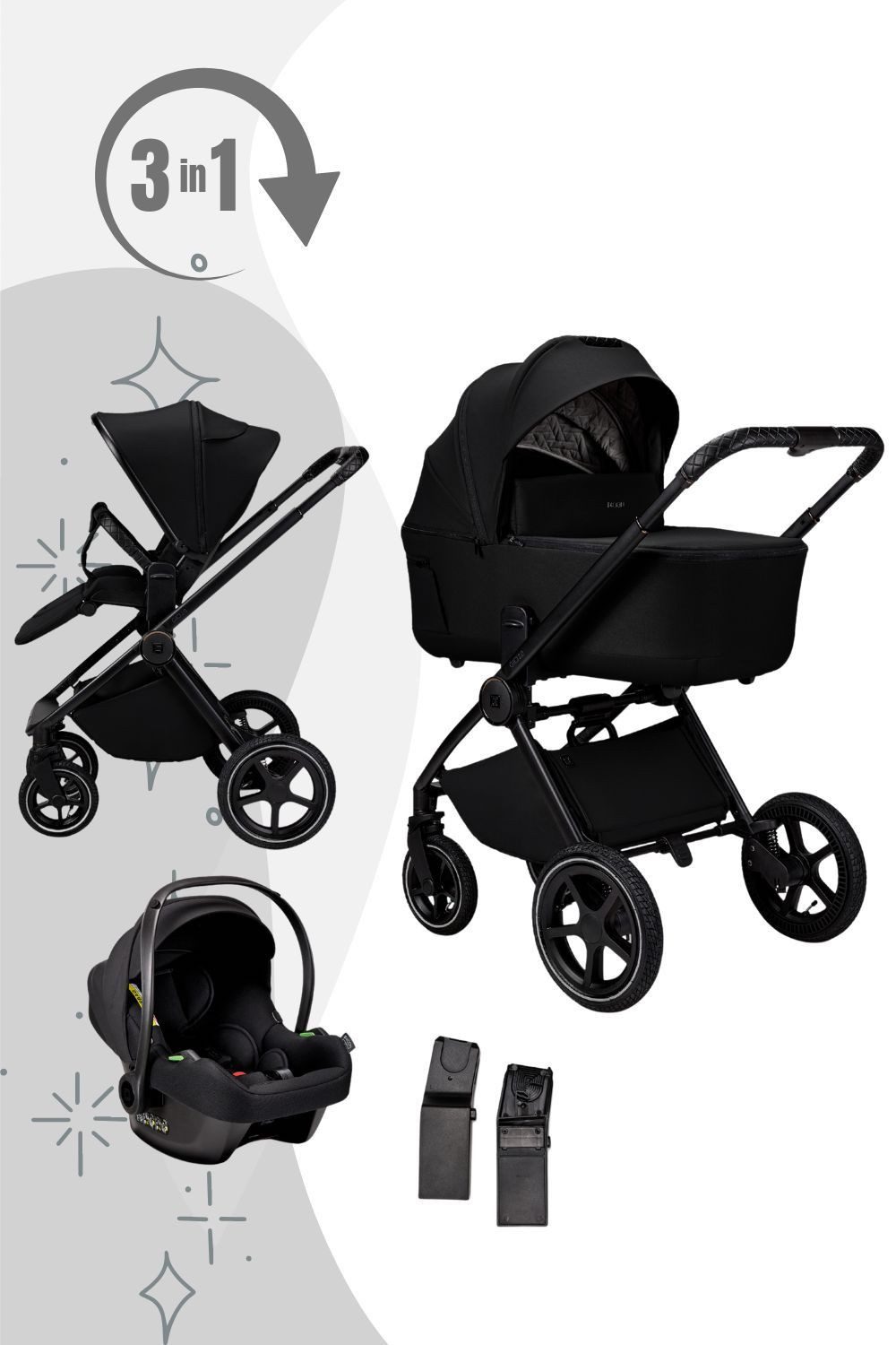 Moon Kombi-Kinderwagen Gio 2.0 Kinderwagen Set mit COSMO 2.0