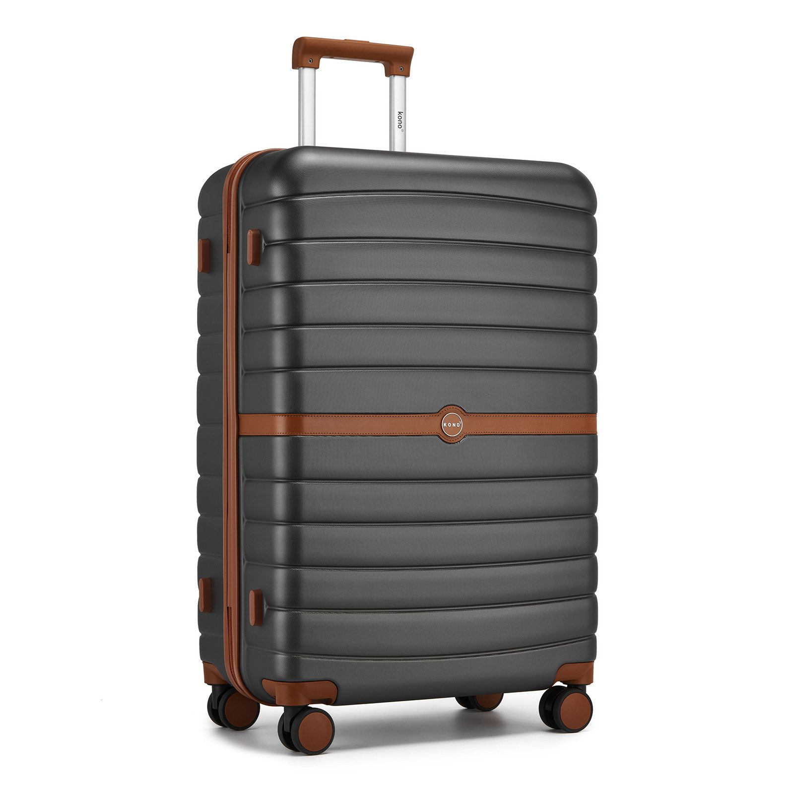 KONO Handgepäckkoffer Koffer Trolley ABS+PC Hartschalenkoffer mit TSA-Schloss