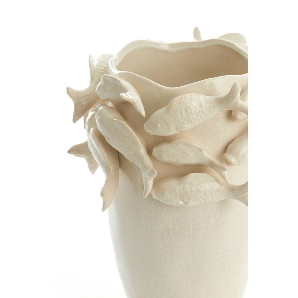 Light & Living Dekovase Vase mit Fischen Cream (36,5cm) günstig online kaufen