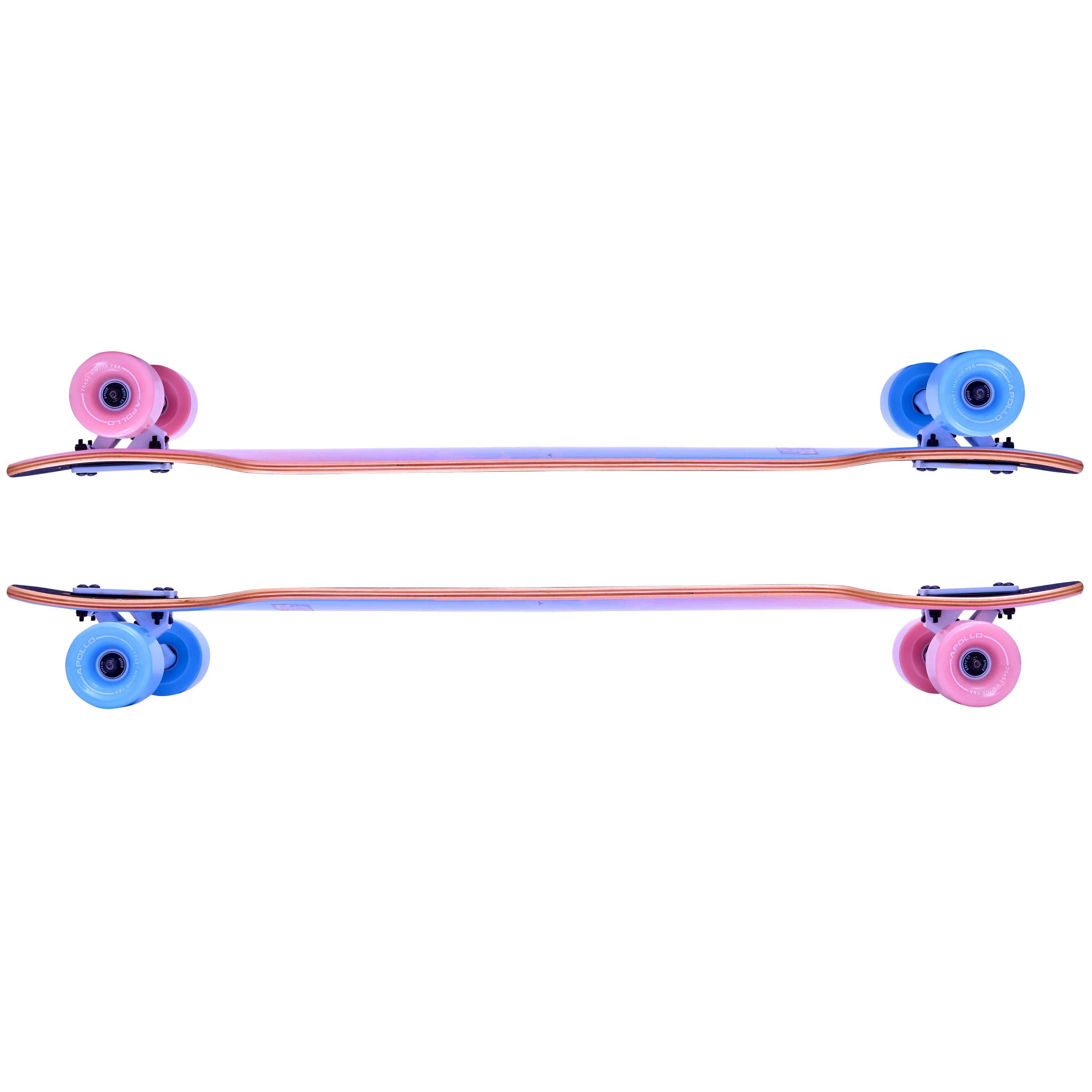 Apollo Longboard Twin Tip DT Longboard 36", gefertigt aus 8 Holzlagen in angesagtem TwinTip-Shape