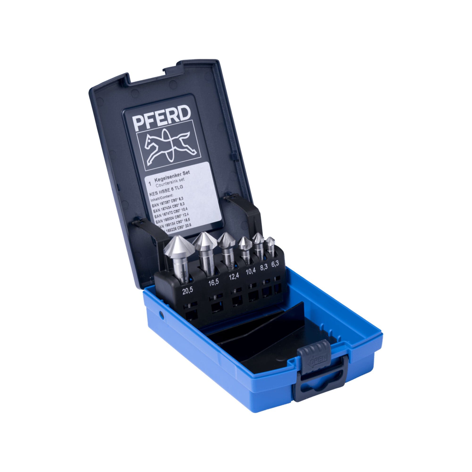 Pferd Kegelsenker PFERD TOOLS HSSE-Kegelsenker-Set 6-tlg. DIN 335 C 90° Ausführung Co5