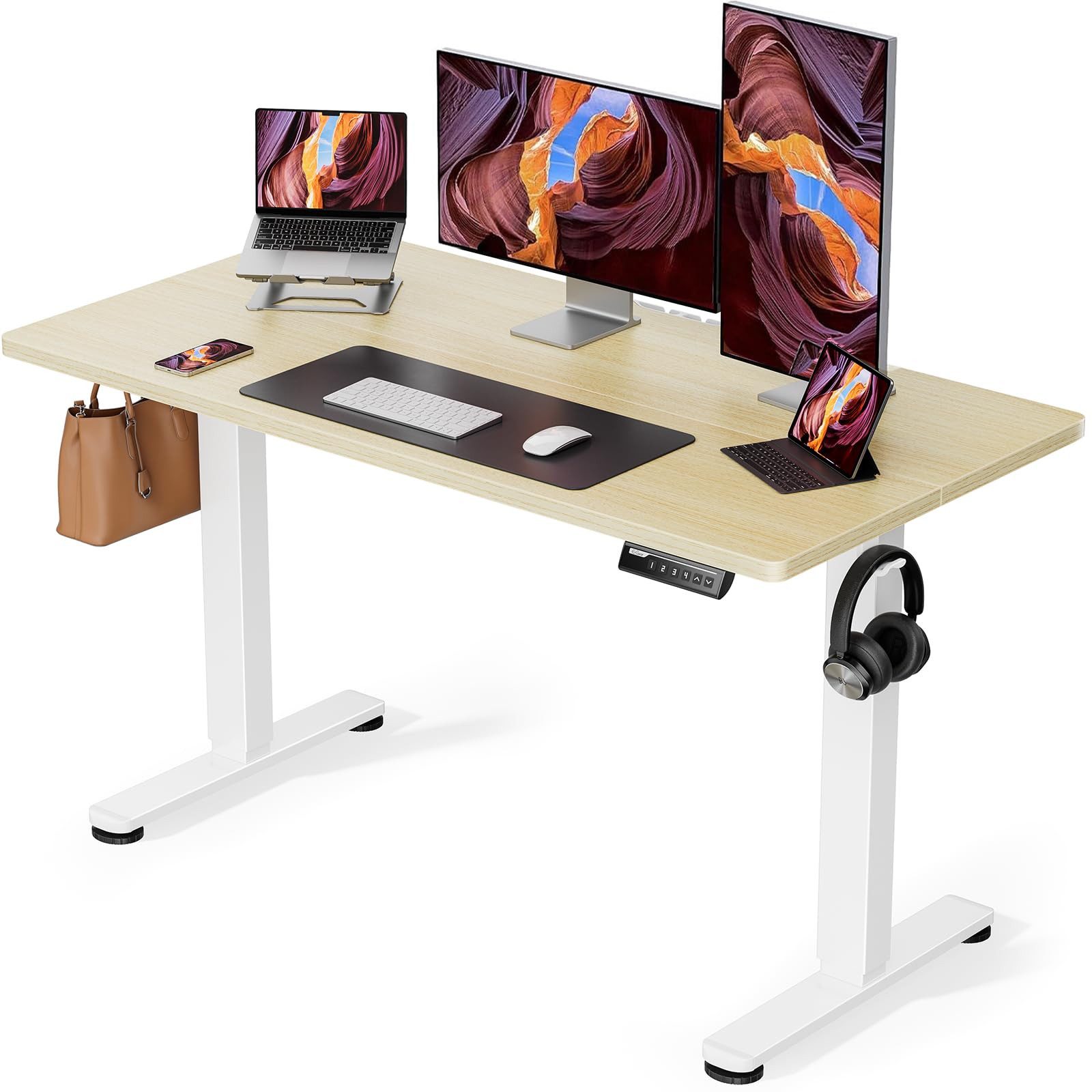 ErGear Schreibtisch Elektrisch Höhenverstellbarer Schreibtisch 120x60cm günstig online kaufen