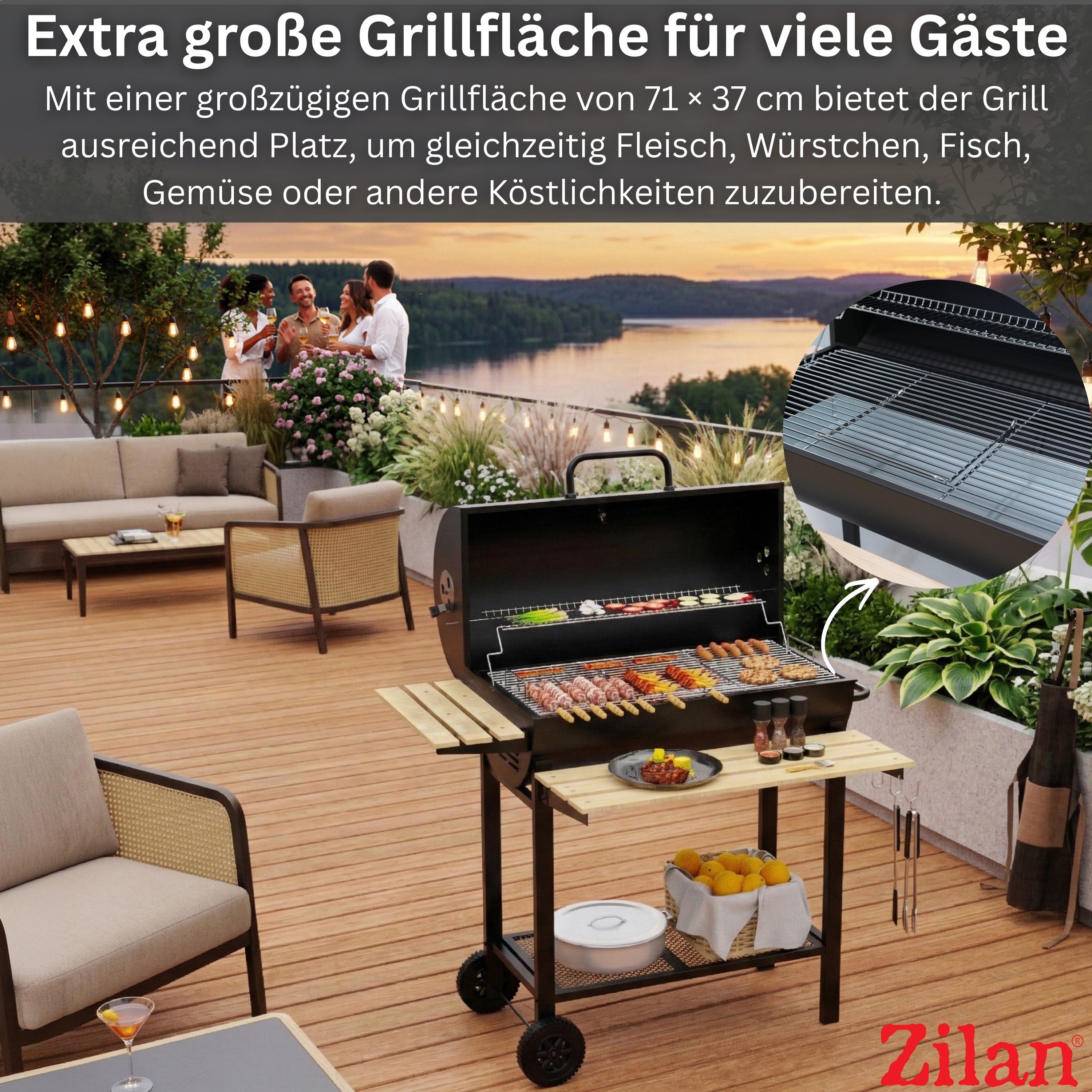 Zilan Holzkohlegrill ZLN-3594