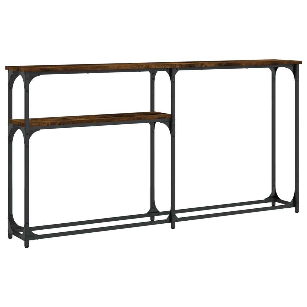 Holzwerkstoff Konsolentisch (1-St) vidaXL Beistelltisch 145x22,5x75 cm Räuchereiche