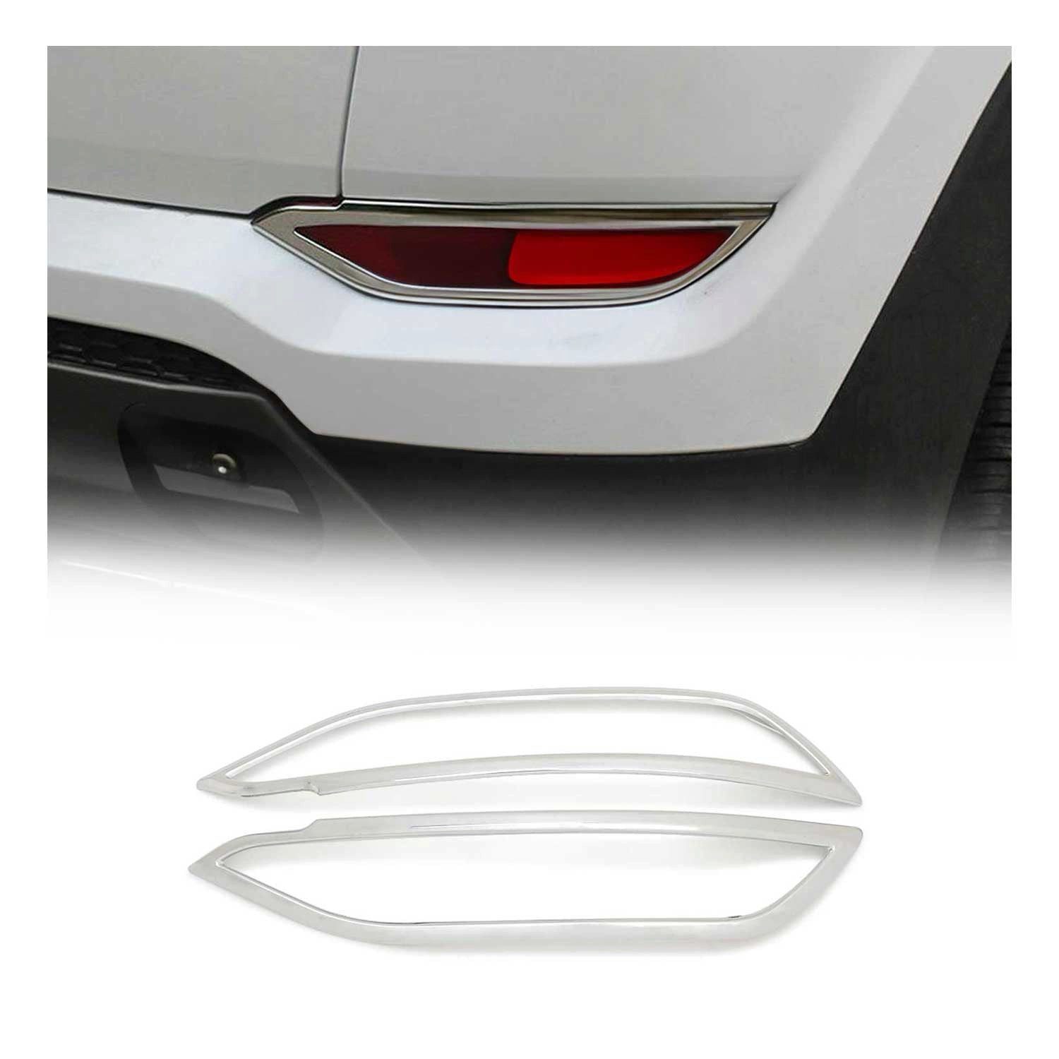 OMAC Zierleisten-Aufkleber Nebelscheinwerfer Rahmen für Hyundai Tucson 2015-2018 Chrom ABS 2x, (2tlg), Langlebig,Einfache Reinigung,Einfache Installation,Rostbeständig