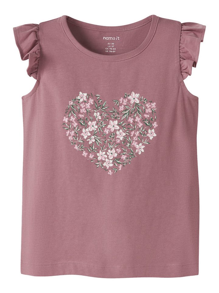 Name It T-Shirt NMFVAYANA CAPSL TOP Baumwollmischung, regular fit