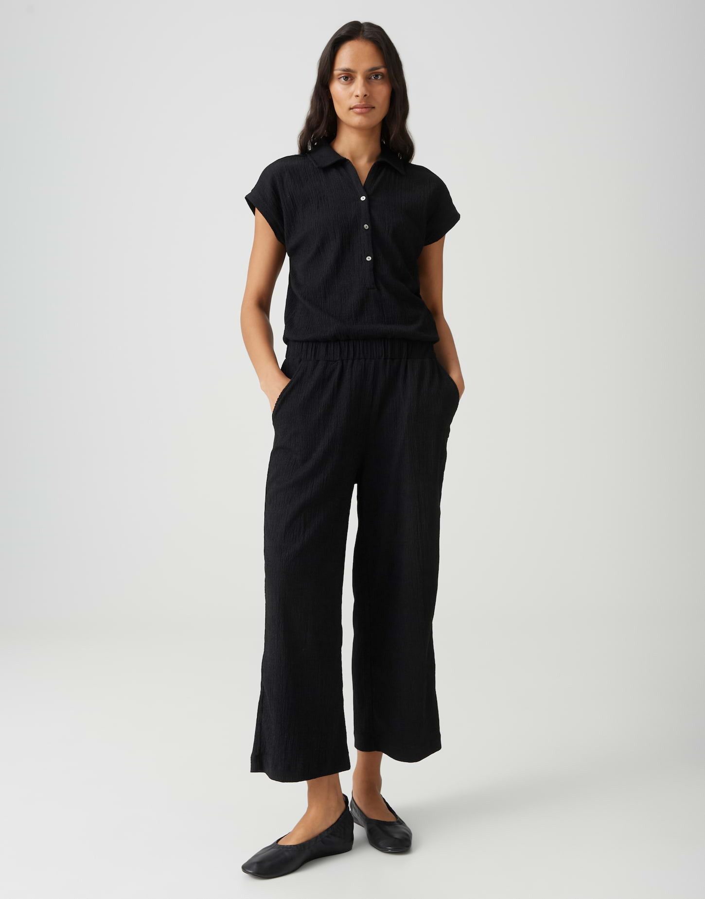 OPUS Jumpsuit MELTI POLO Relaxed in dynamischer Crash Optik günstig online kaufen