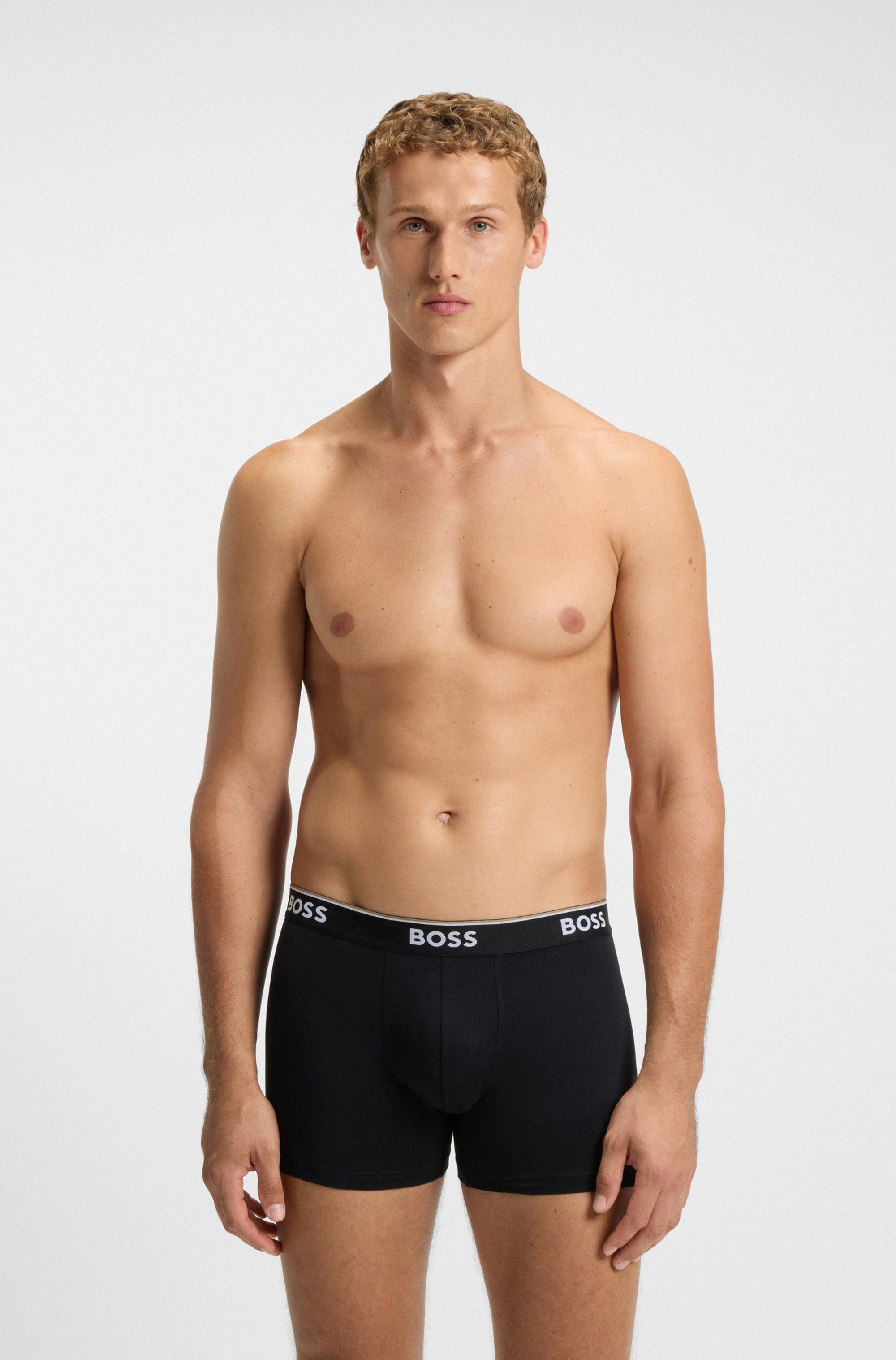 BOSS Boxershorts (Packung, 3-St) aus bequemer Stretch-Baumwolle, körpernah, mittlere Bundhöhe