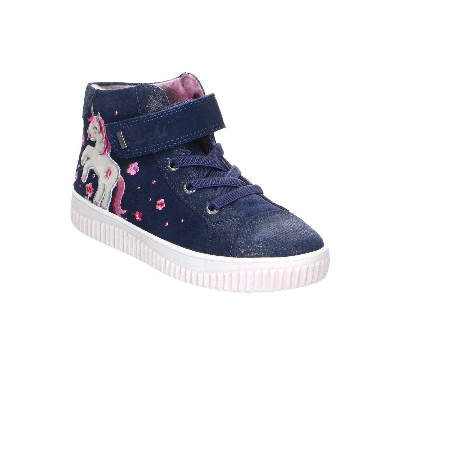 Lurchi Lurchi Velour Klettstiefel Winter Mädchen blau Winterstiefelette