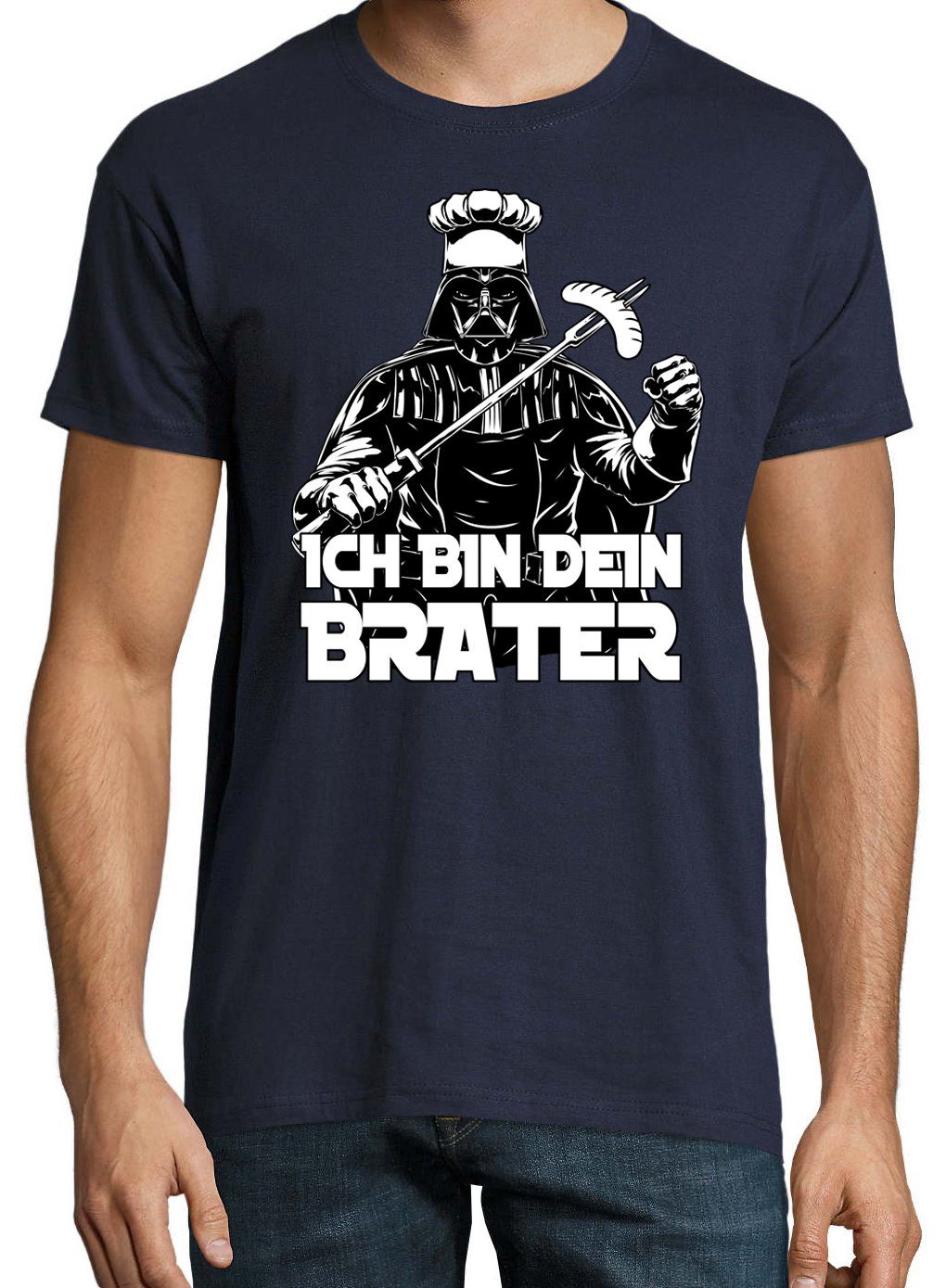 Youth Designz T-Shirt Spruch Herren "Ich T-Shirt mit Navyblau bin lustigem Brater"