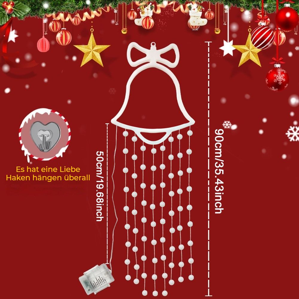 QUBEBU Beleuchtetes Fensterbild Fenster-Silhouette Weihnachten 90 cm Weihna günstig online kaufen