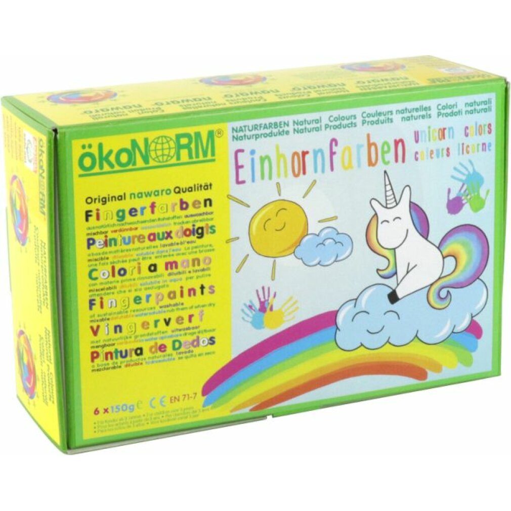 ÖKI Spiel Fingerfarben 6er Set Einhorn Nawaro