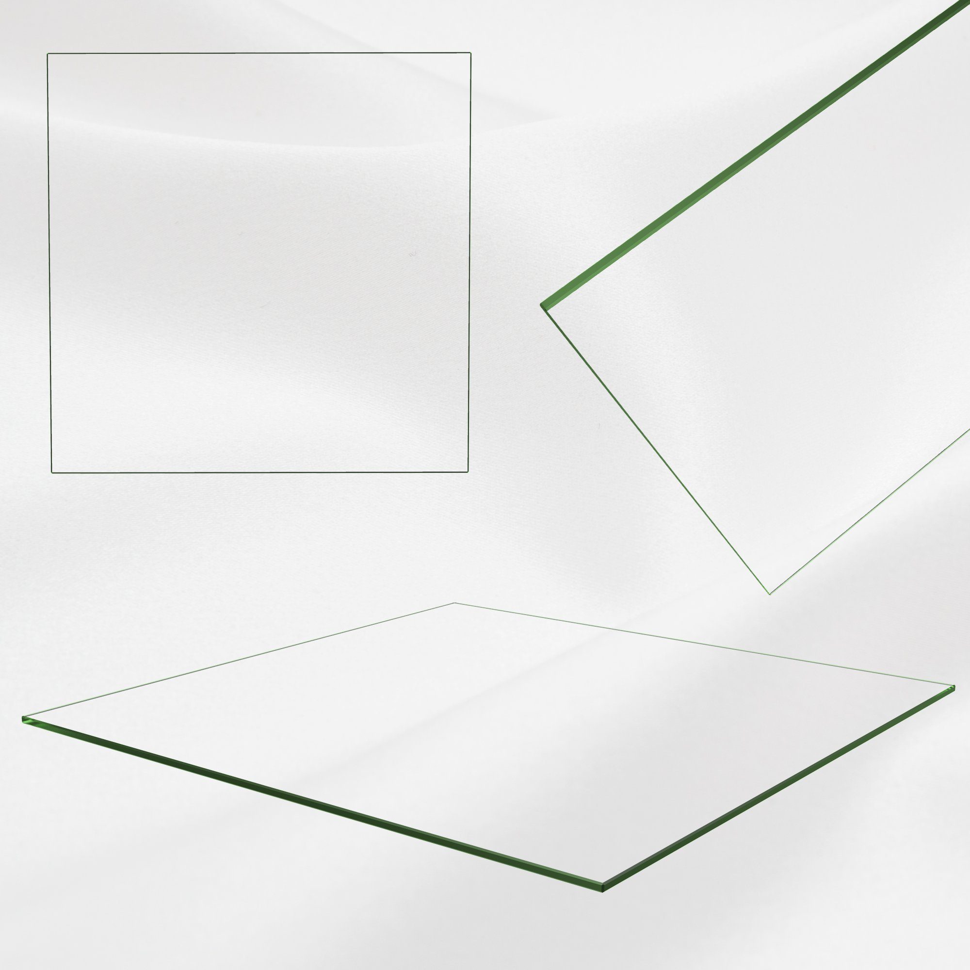 Tisch Kaminplatte + + (Stück), Mucola ESG Funkenschutz Tischplatte Sicherheitsglas Glas Klarglas Bodenplatte Schwarz Kaminglas