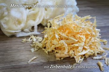 Topper Auflage Zirbe, franknatur, Schurwolle kbT, Topper mit Merinowolle und Zirbenholz in Bio-Qualität