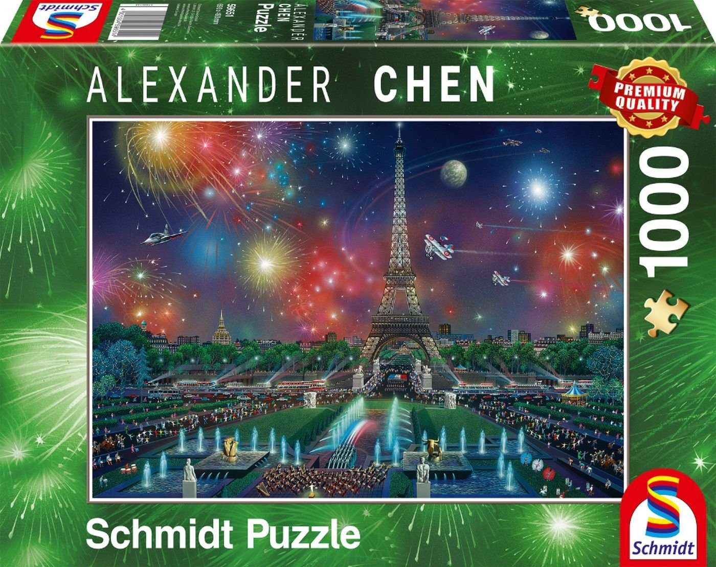 Schmidt Spiele Puzzle Feuerwerk am Eifelturm, 1000 Puzzleteile günstig online kaufen