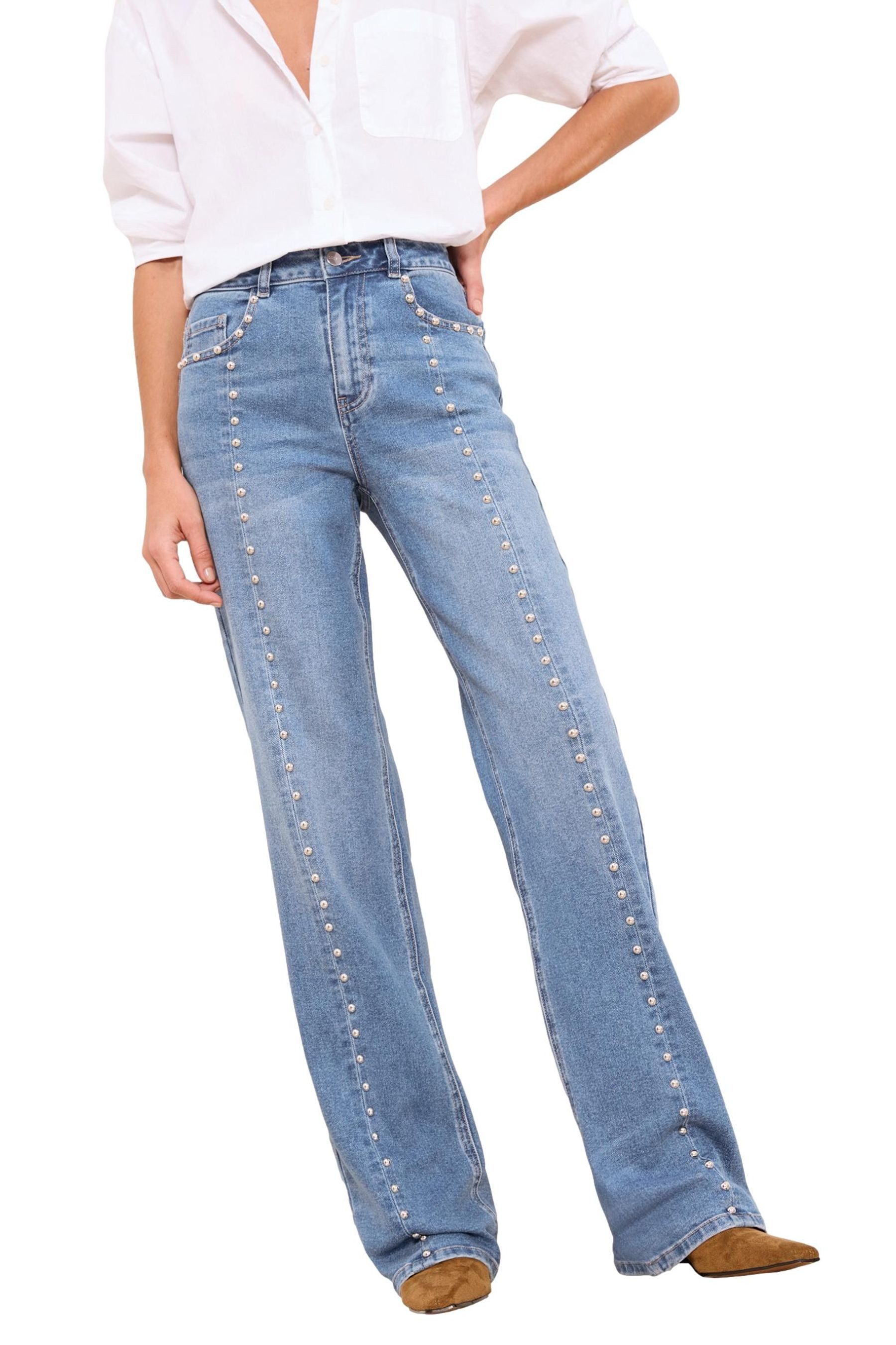 Weite Jeans Lipsy Jeans mit weitem Bein, Kurzgröße