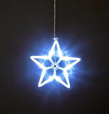 DEGAMO Dekostern 3-er Set Polarstern, Schneeflocke, Stern, 1 St., mit LED eisweiss, Batterie