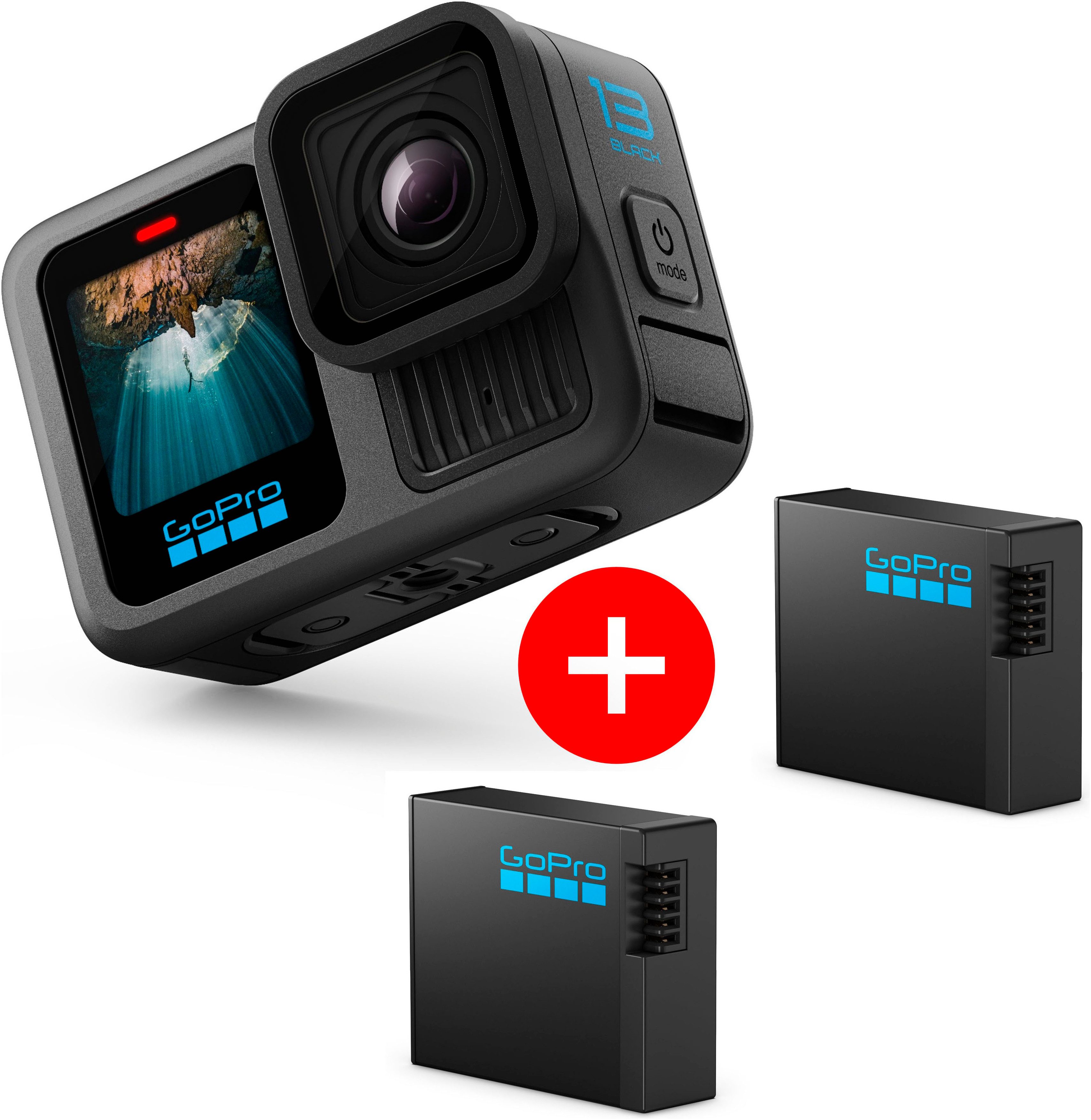 GoPro HERO13 Black + Enduro Battery Bundle Camcorder (5,3K, Bluetooth, WLAN (Wi-Fi)