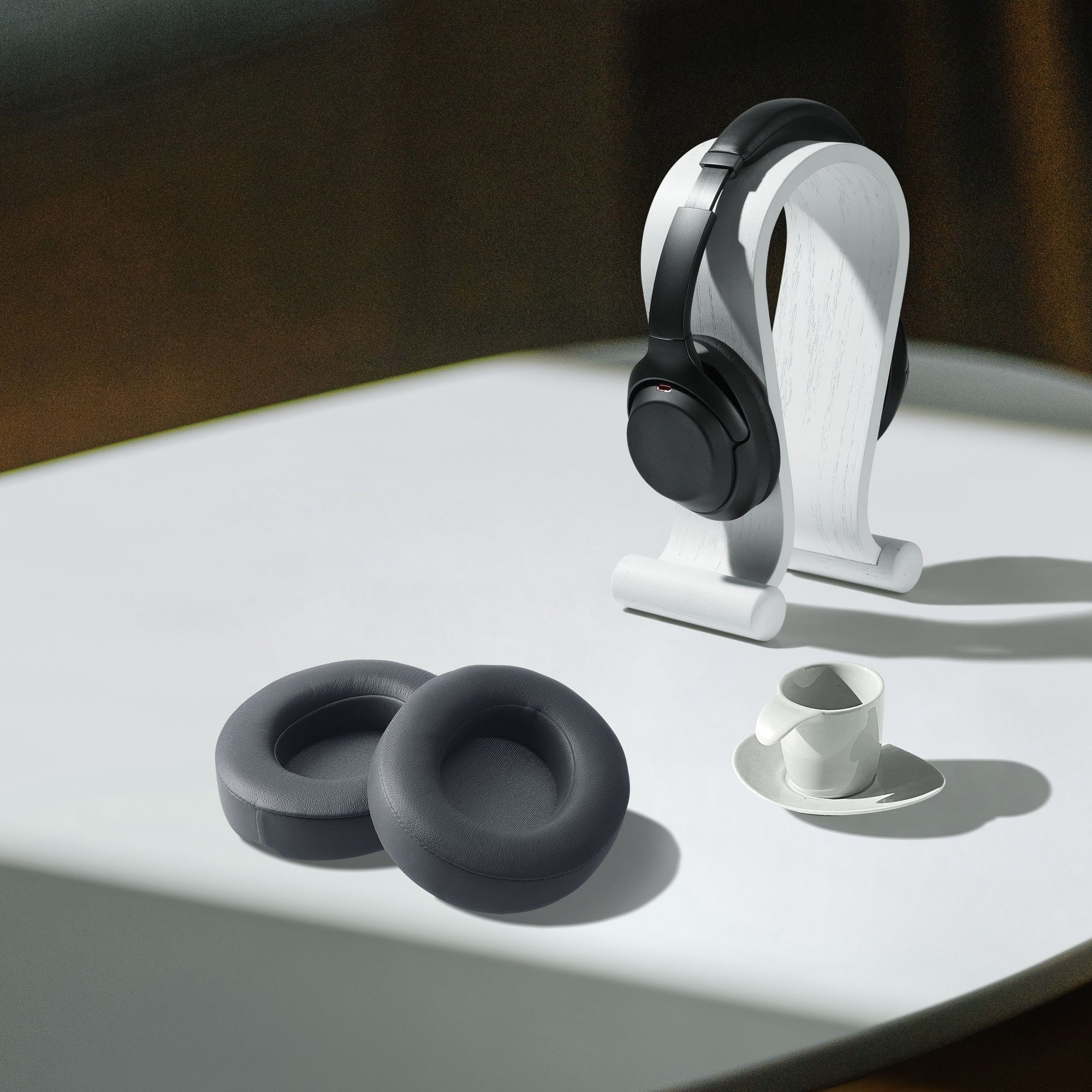kwmobile 2x Ohr Polster für Beats Studio 2 / 3 Wireless Ohrpolster (Ohrpolster Kopfhörer - Kunstleder Polster für Over Ear Headphones) – Bild 5 von 5