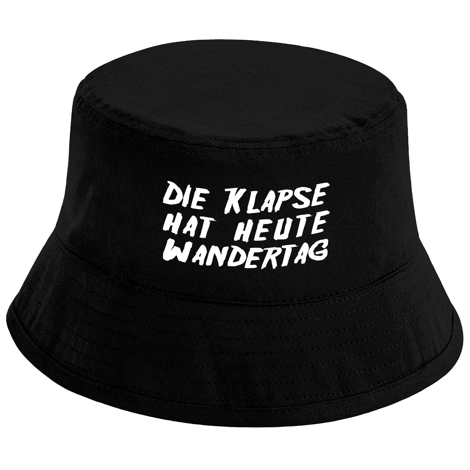 Herzbotschaft Sonnenhut Bucket Hat Die Klapse hat heute Wandertag (Unisex Einheitsgröße, Sommerhut mit Spruch, Festivalhut, Fischerhut) für Damen & Herren