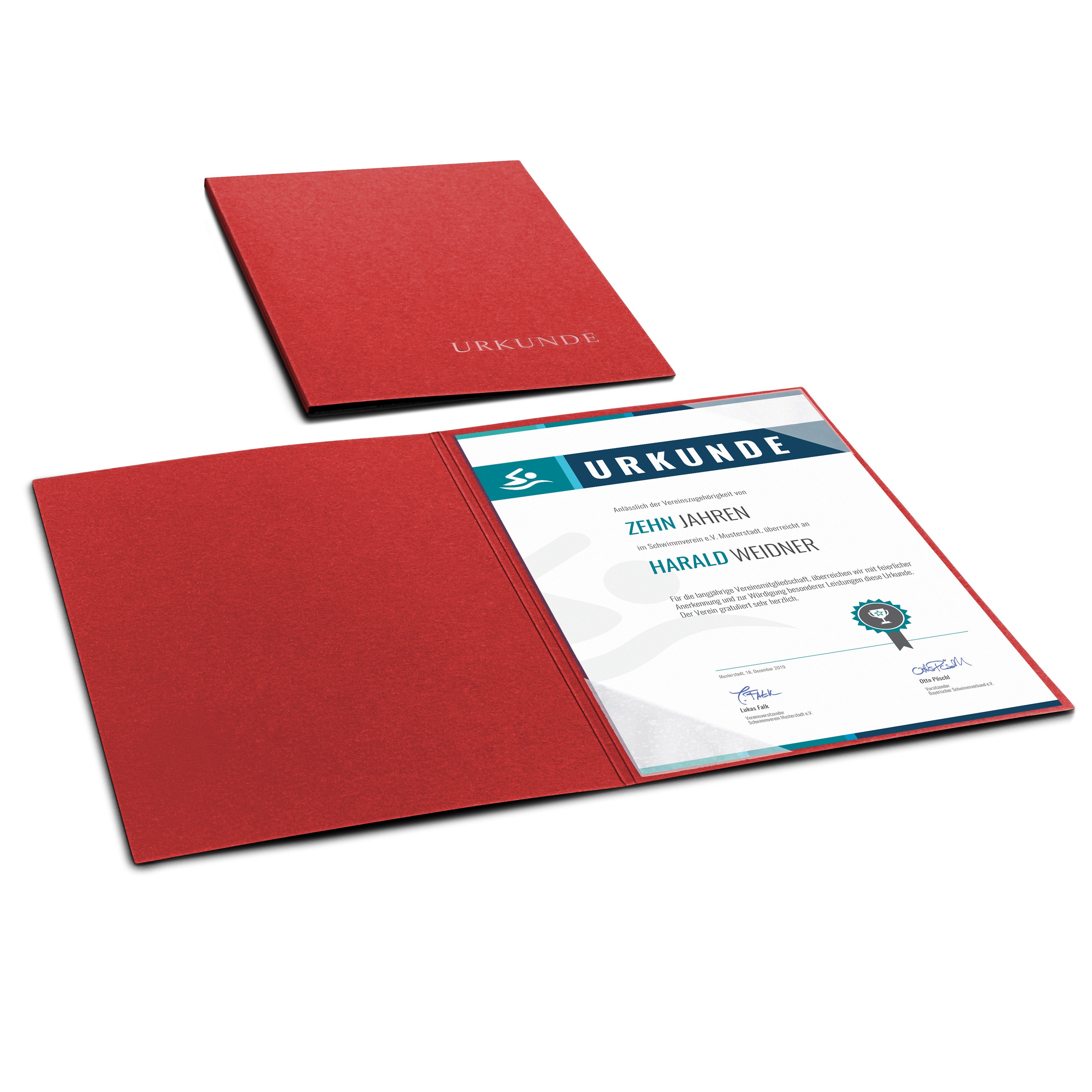 STRATAG Organisationsmappe Urkundenmappen SELECT Basic - 5 Stück 1-tlg stabiler Naturkarton (Set, 5-St., Sehr stabiler 350 g/m² Naturkarton mit hochwertiger Prägung URKUNDE), direkt vom Hersteller STRATAG - handgefertigt in Deutschland